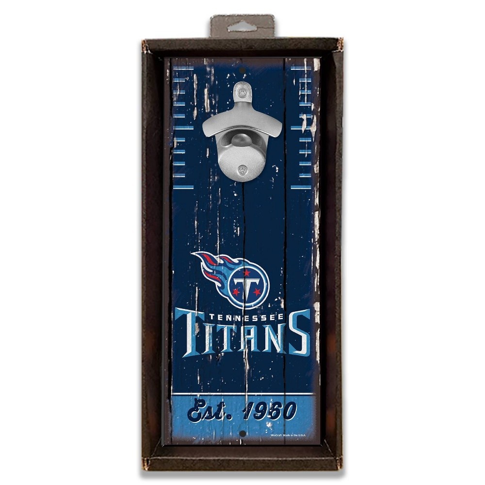 NFL Tennessee Titans Bottle Opener Wood Sign 1 ct