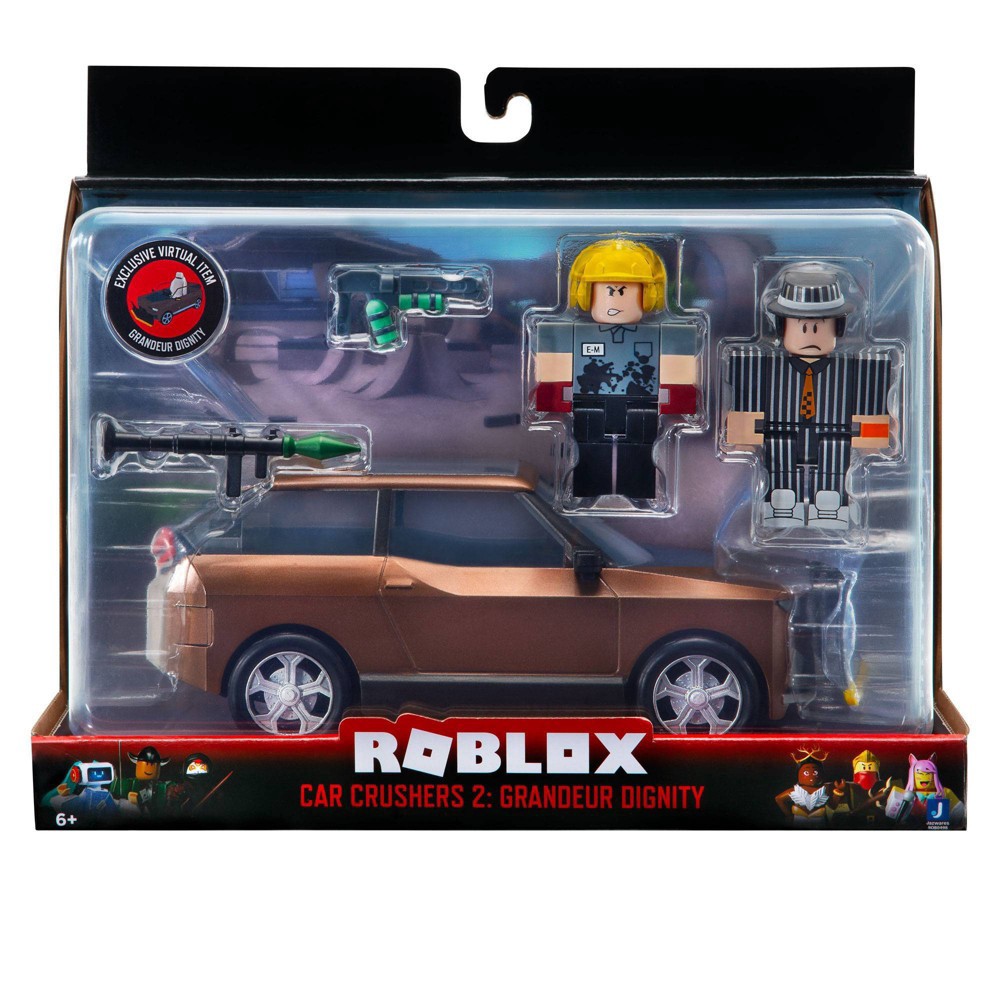 slide 2 of 6, Roblox Action Collection - Car Crusher 2: Grandeur Dignity Deluxe Vehicle (Includes Exclusive Virtual Item), 1 ct