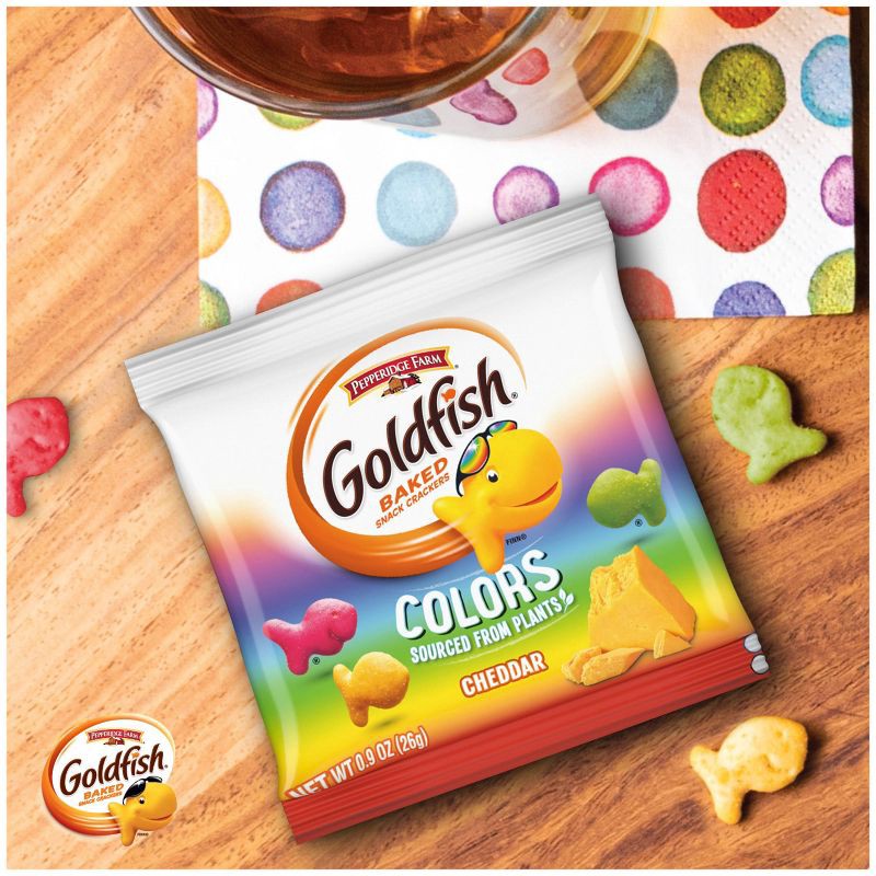 slide 3 of 13, Goldfish Colors Cheddar Crackers Snack Pack - 10.8oz/12ct, 10.8 oz, 12 ct
