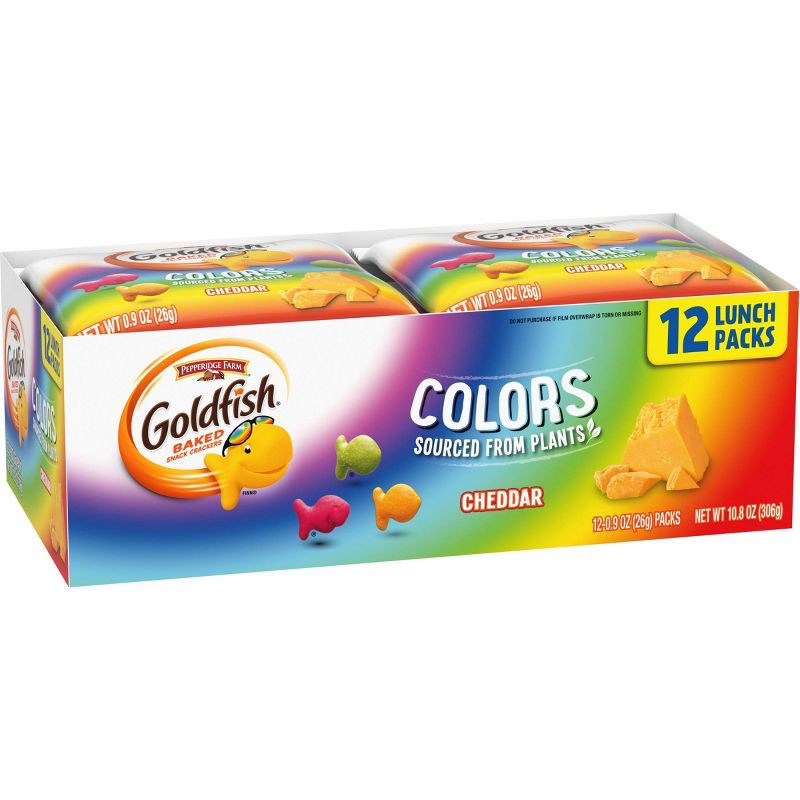 slide 9 of 13, Pepperidge Farm Goldfish Colors Cheddar - 10.8oz/12ct, 10.8 oz, 12 ct