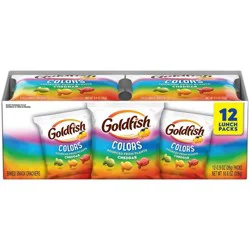 Goldfish Colors Cheddar Crackers Snack Pack - 10.8oz/12ct