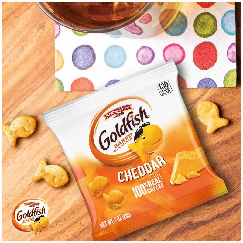 slide 3 of 9, Goldfish Cheddar Crackers Snack Packs - 1oz/12ct, 12 ct; 1 oz