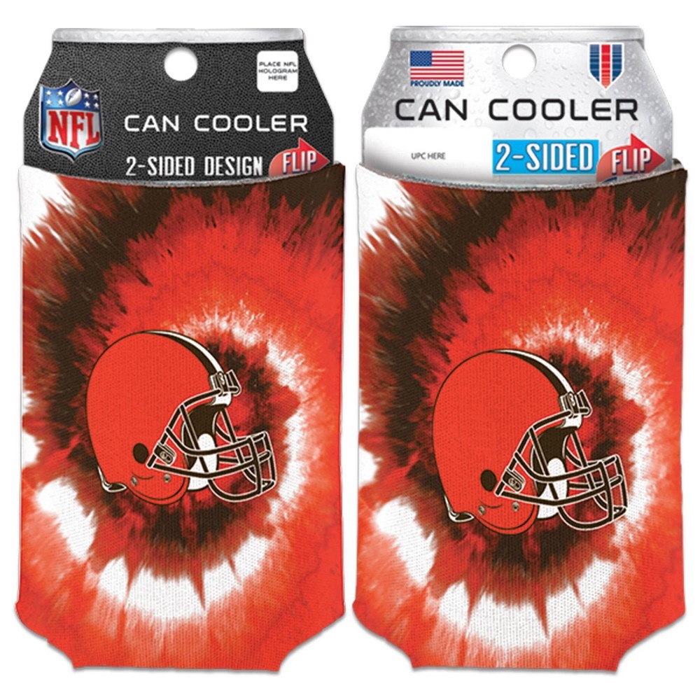 slide 3 of 3, NFL Cleveland Browns Tie Dye Can Cooler, 1 ct
