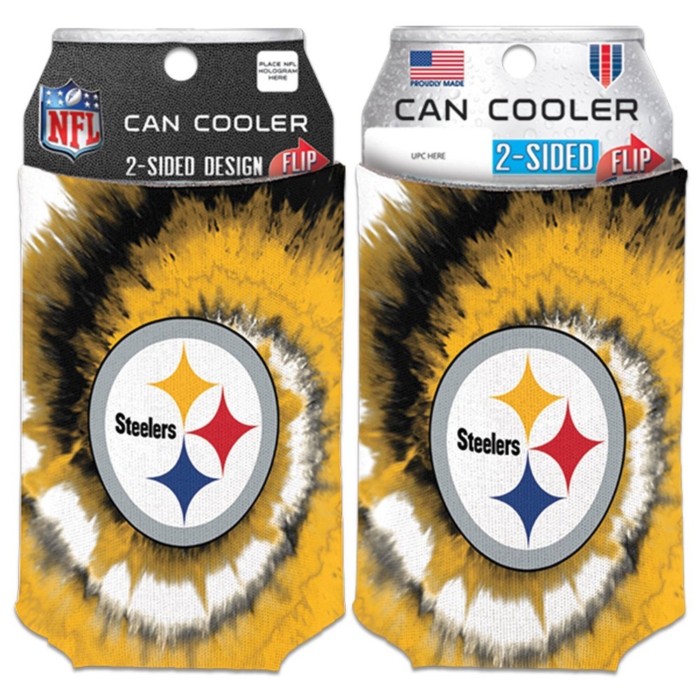 slide 3 of 3, NFL Pittsburgh Steelers Tie Dye Can Cooler, 1 ct