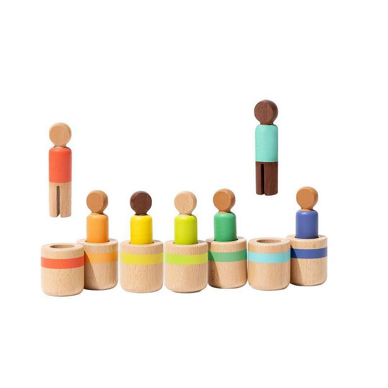 slide 2 of 7, Lovevery Post & Play Peg People Baby Toy - 7ct, 7 ct