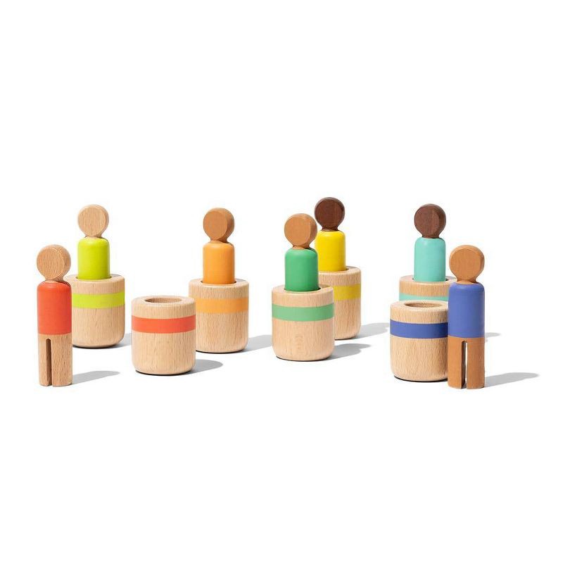 slide 7 of 7, Lovevery Post & Play Peg People Baby Toy - 7ct, 7 ct