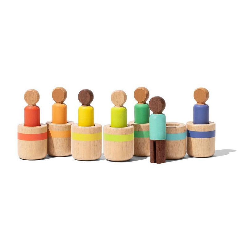 slide 1 of 7, Lovevery Post & Play Peg People Baby Toy - 7ct, 7 ct