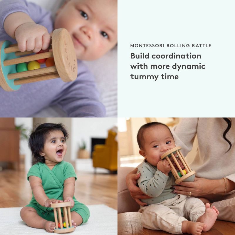 slide 3 of 4, Lovevery Montessori Rolling Rattle, 1 ct