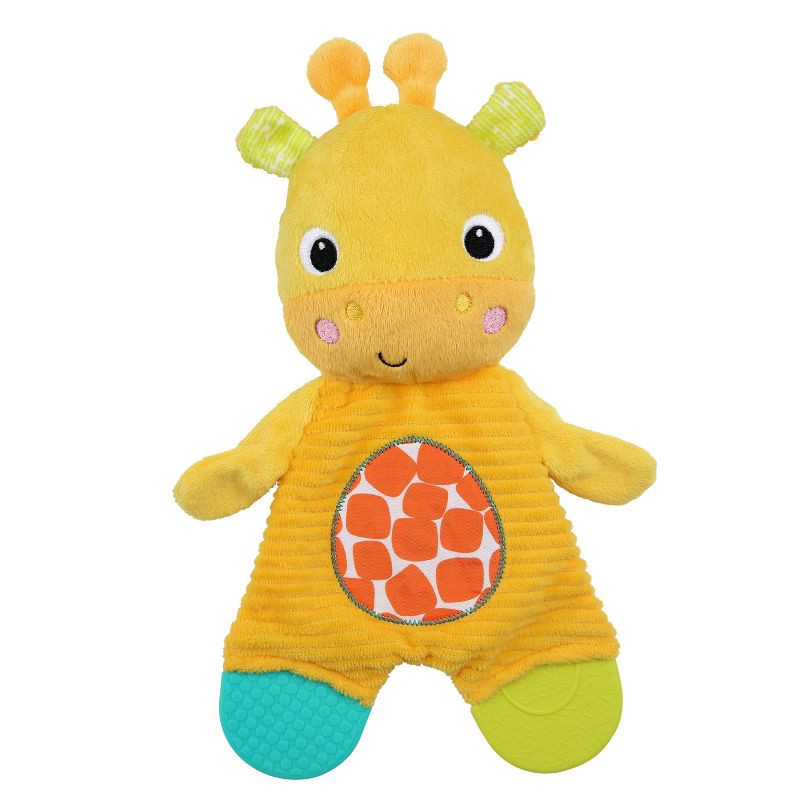 slide 1 of 6, Bright Starts Snuggle Teethe Plush Teething Baby Toy – Giraffe, 1 ct