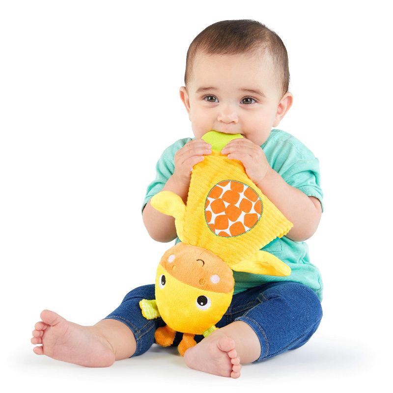 slide 4 of 6, Bright Starts Snuggle Teethe Plush Teething Baby Toy – Giraffe, 1 ct