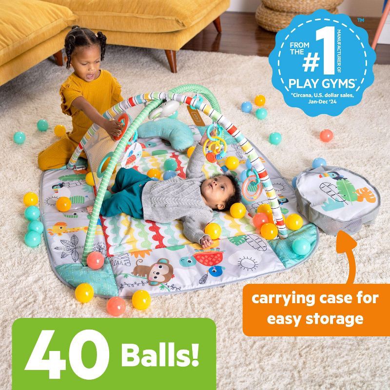 slide 3 of 14, Bright Starts 5-In-1 Your Way Ball Play Activity Gym & Ball Pit - Totally Tropical, 1 ct