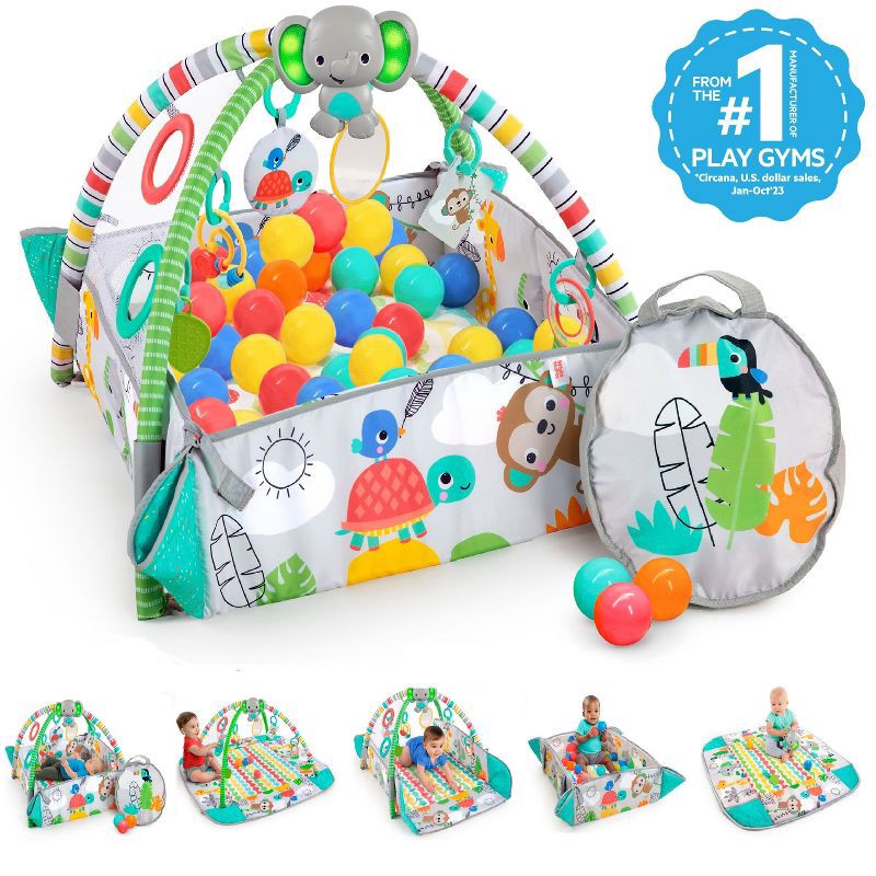 slide 13 of 14, Bright Starts 5-In-1 Your Way Ball Play Activity Gym & Ball Pit - Totally Tropical, 1 ct