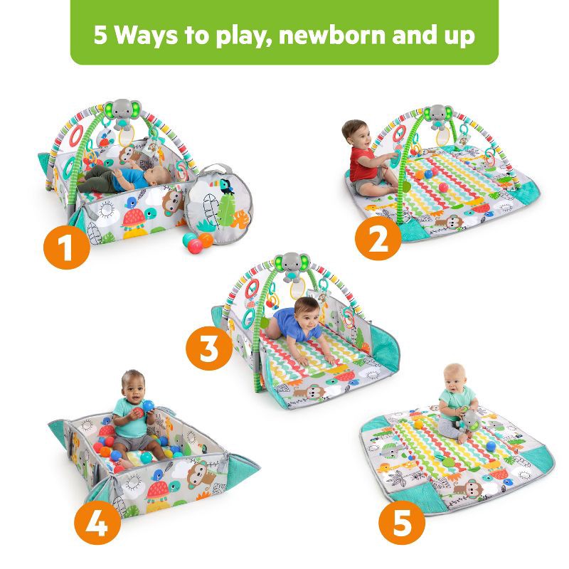 slide 14 of 14, Bright Starts 5-In-1 Your Way Ball Play Activity Gym & Ball Pit - Totally Tropical, 1 ct
