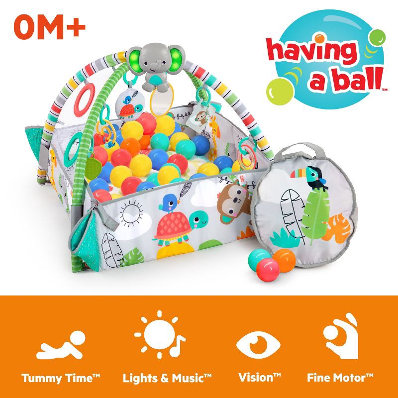 slide 5 of 14, Bright Starts 5-In-1 Your Way Ball Play Activity Gym & Ball Pit - Totally Tropical, 1 ct