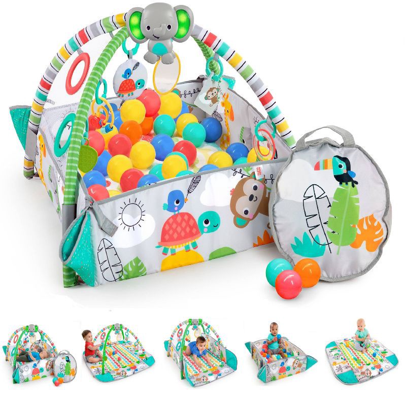 slide 1 of 14, Bright Starts 5-In-1 Your Way Ball Play Activity Gym & Ball Pit - Totally Tropical, 1 ct