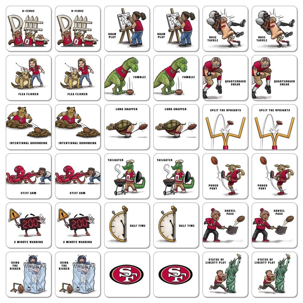 slide 2 of 5, NFL San Francisco 49ers Memory Match Game, 1 ct