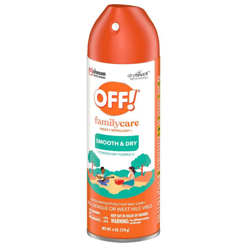 slide 12 of 13, OFF! FamilyCare Mosquito Spray & Repellent Smooth & Dry - 6oz, 6 oz
