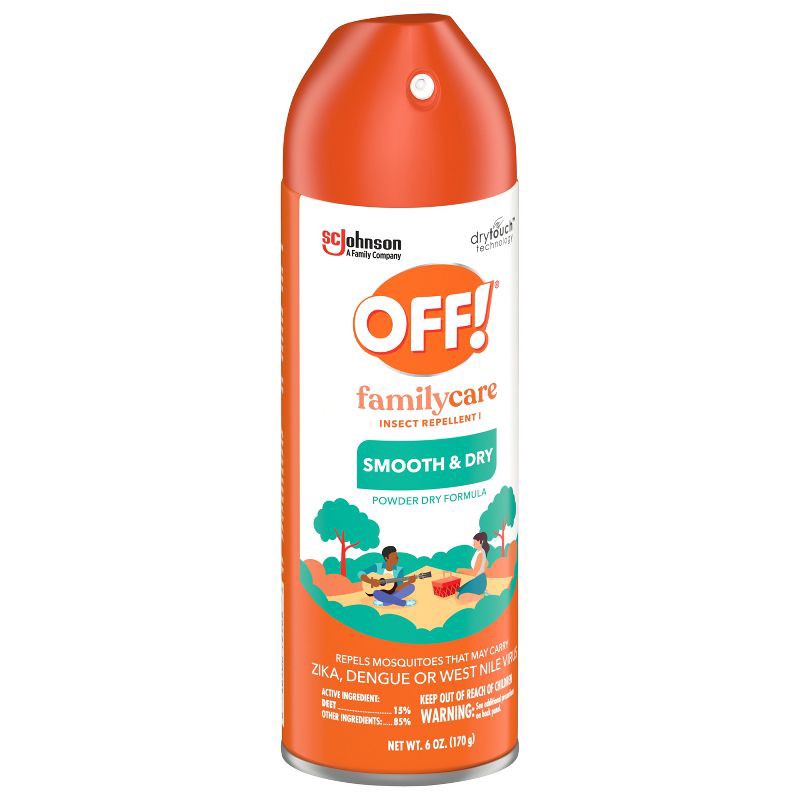slide 13 of 13, OFF! FamilyCare Mosquito Spray & Repellent Smooth & Dry - 6oz, 6 oz