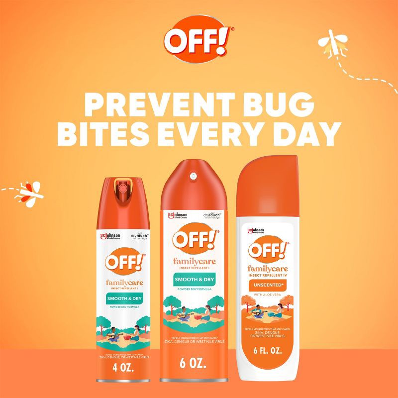 slide 9 of 13, OFF! FamilyCare Mosquito Spray & Repellent Smooth & Dry - 6oz, 6 oz