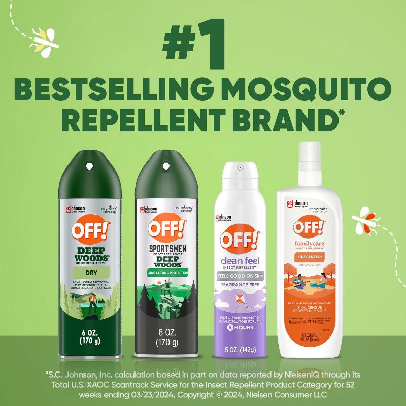slide 9 of 13, OFF! Deep Woods Mosquito & Bug Repellent - 6oz, 6 oz