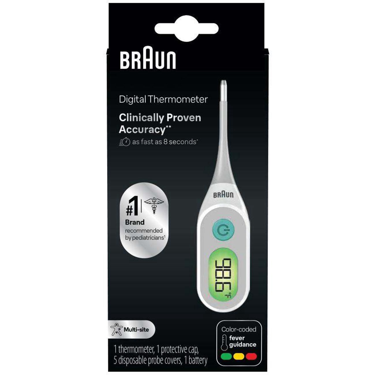 slide 1 of 1, Braun Digital Multi-Site Thermometer 1 Each, 1 ct