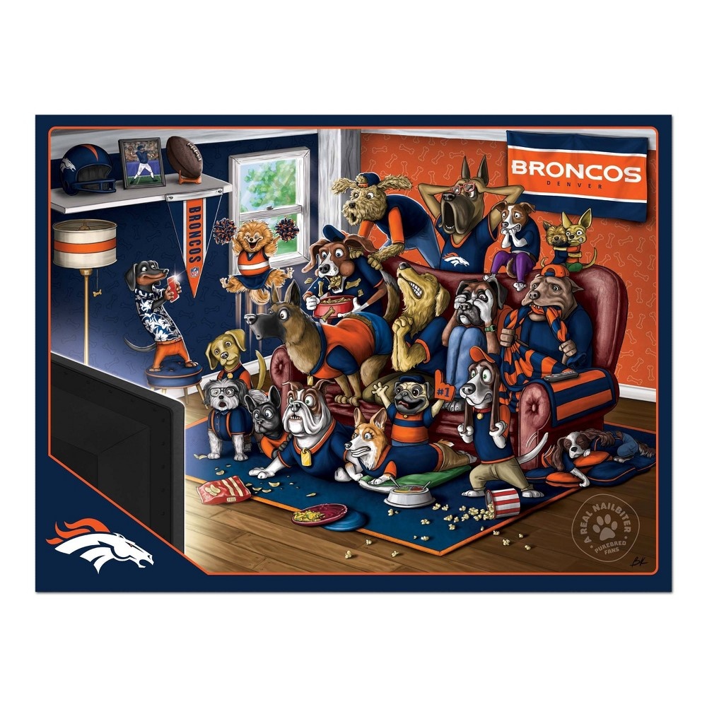 slide 3 of 3, NFL Denver Broncos Purebred Puzzle, 500 ct