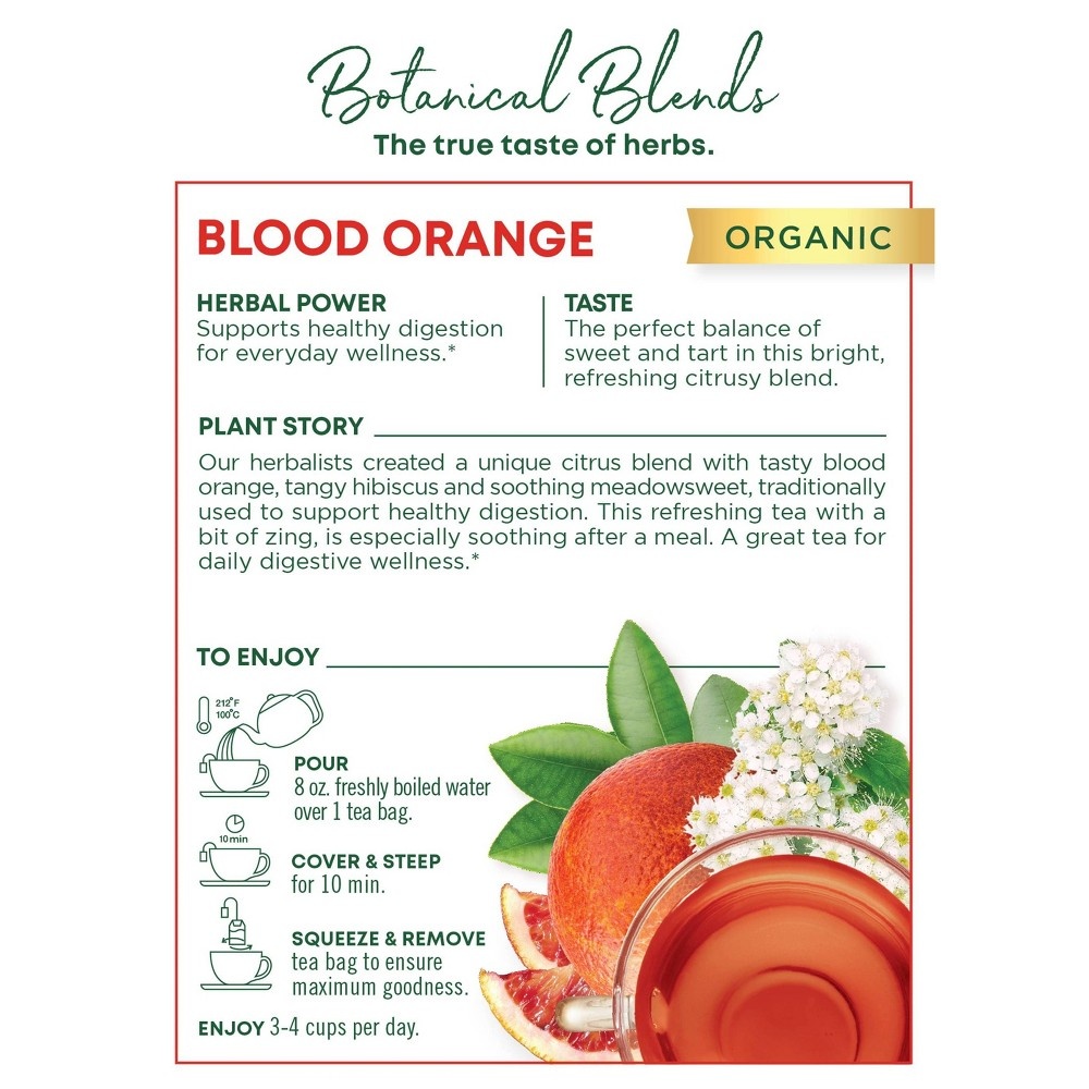 slide 2 of 6, Blood Orange Citrus Traditional Medicinals Tea Bags - 14ct, 14 ct
