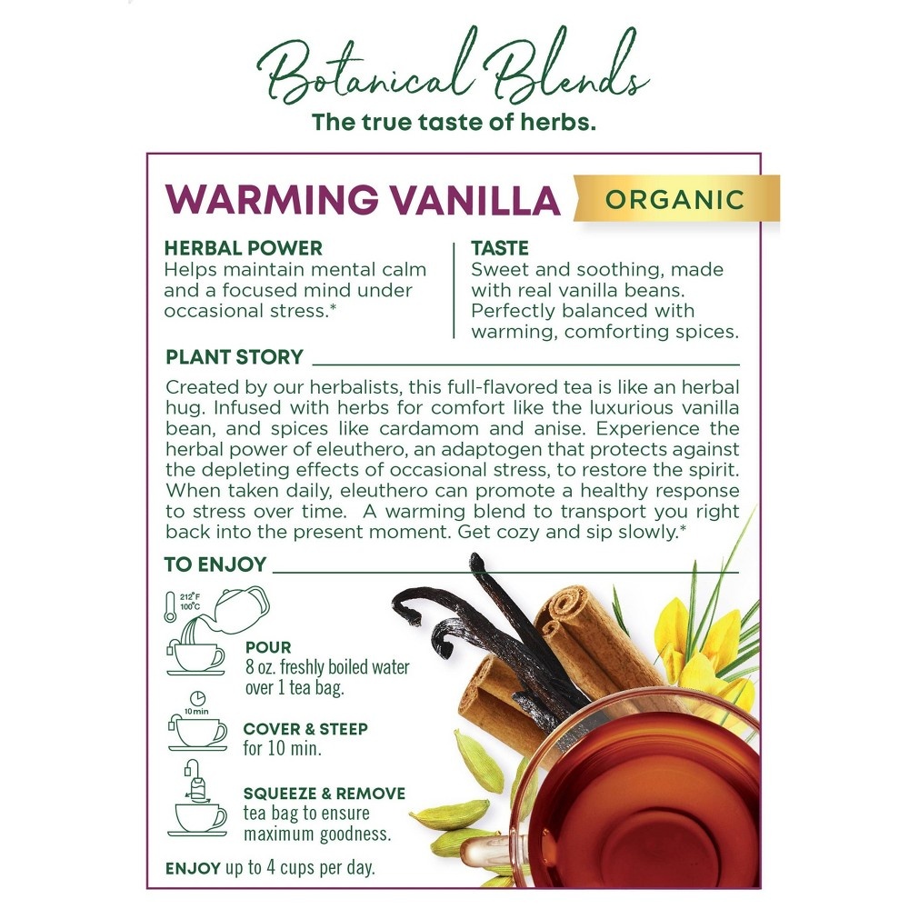 slide 2 of 6, Warming Vanilla Traditional Medicinals Tea Bags - 14ct, 14 ct