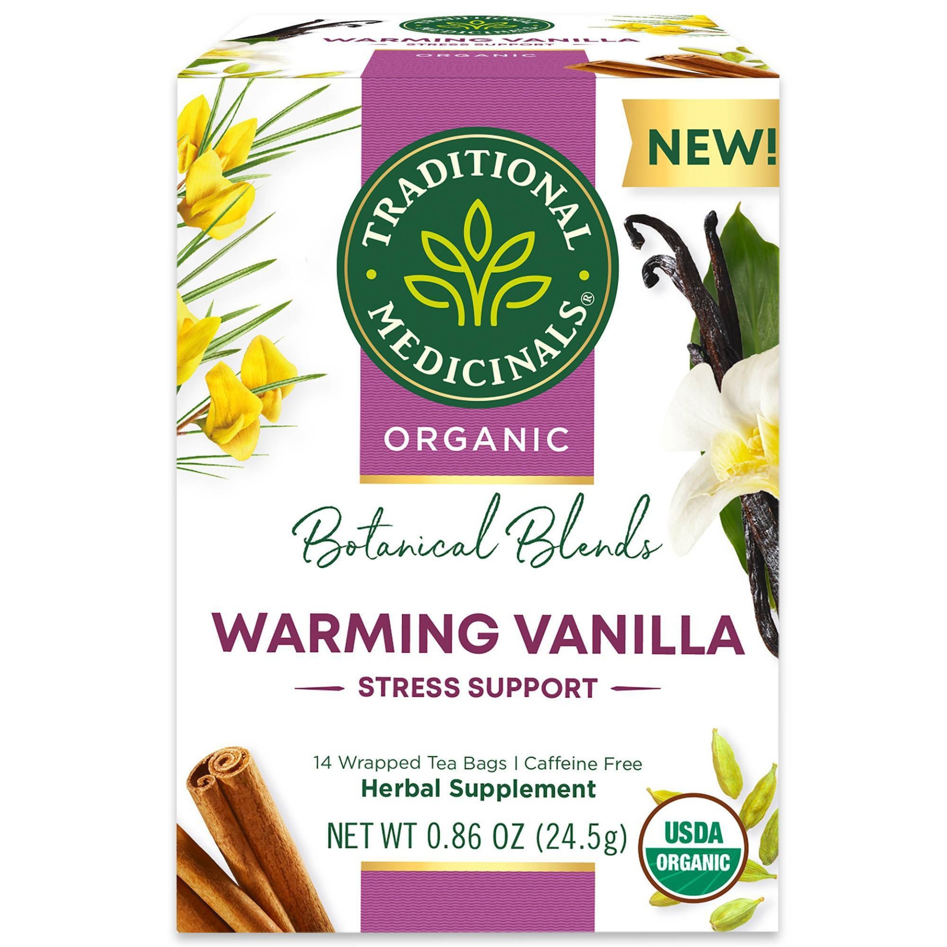 slide 1 of 6, Warming Vanilla Traditional Medicinals Tea Bags - 14ct, 14 ct