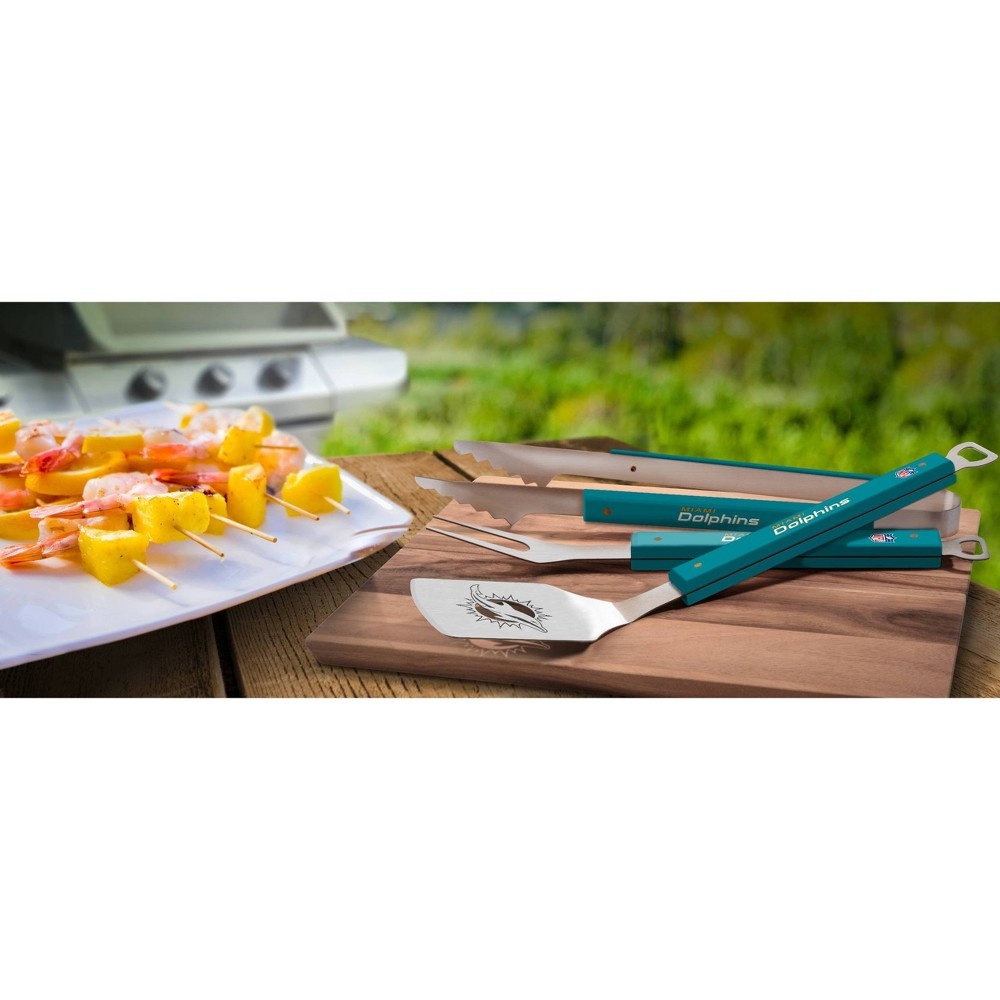 slide 2 of 4, NFL Miami Dolphins Spirit Series BBQ Set, 3 ct