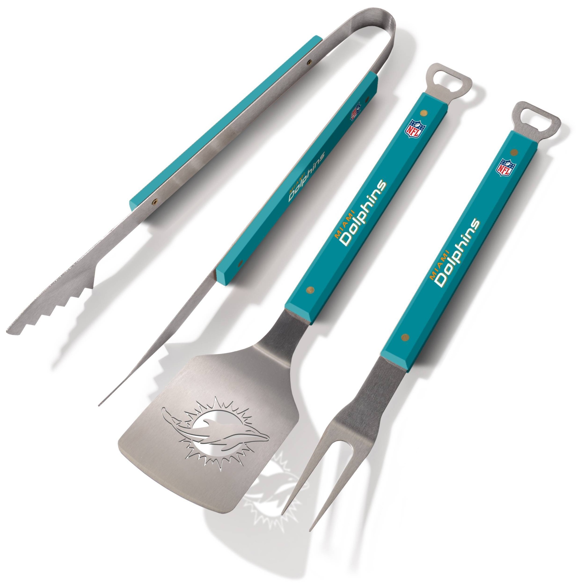 slide 1 of 4, NFL Miami Dolphins Spirit Series BBQ Set, 3 ct