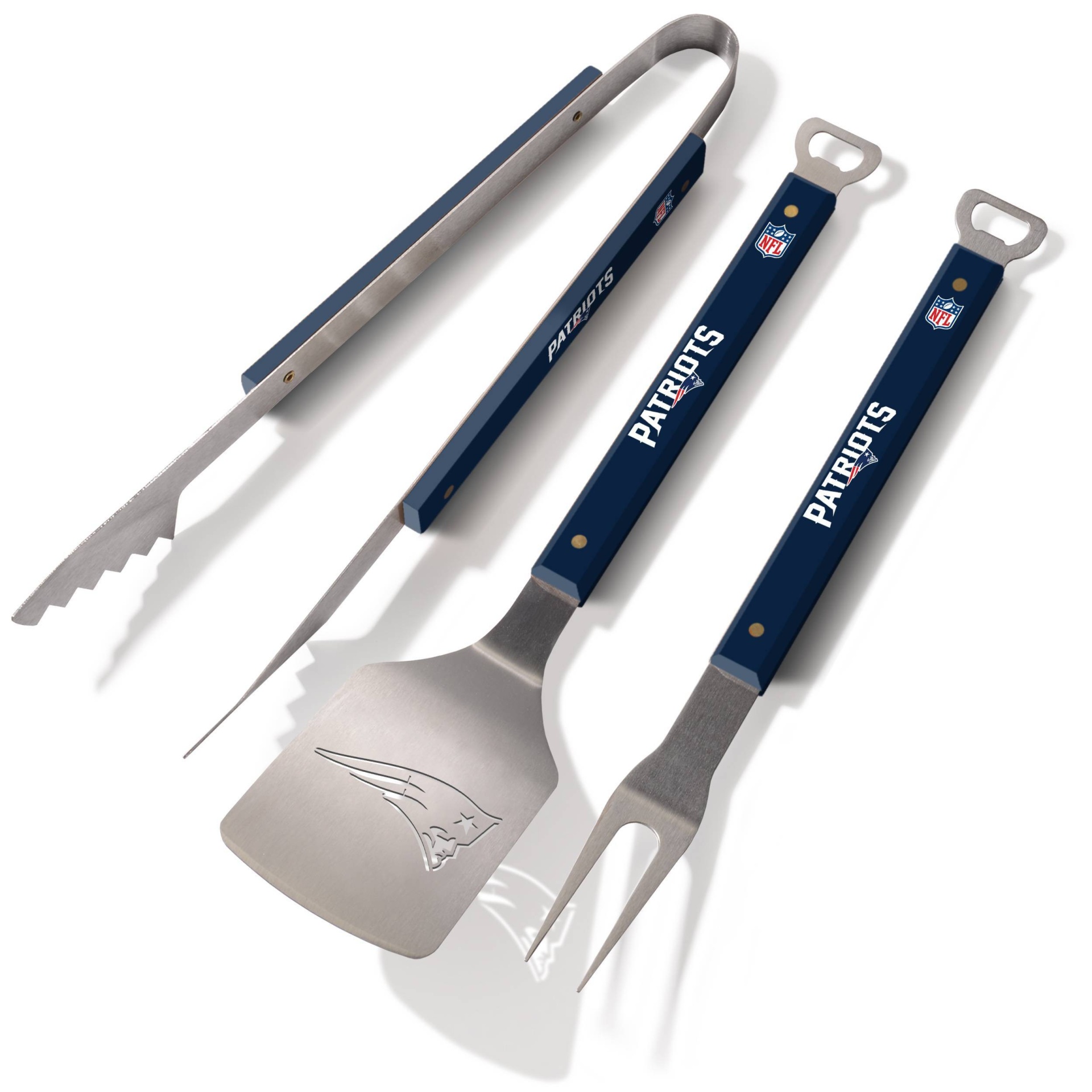 slide 1 of 4, NFL New England Patriots Spirit Series BBQ Set, 3 ct