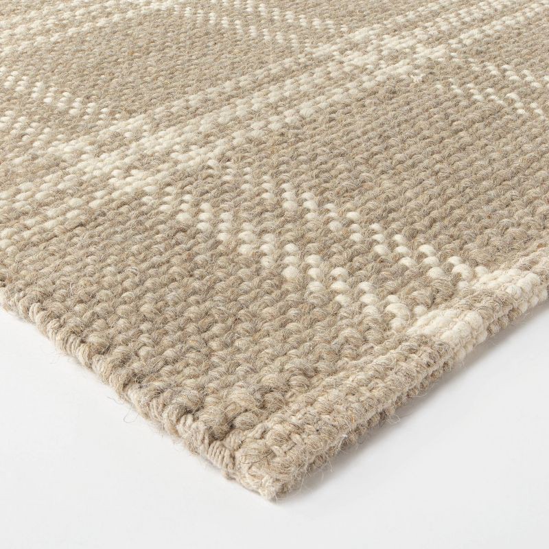 slide 3 of 6, Threshold designed w/Studio McGee 5'x7' Cottonwood Handwoven Plaid Wool/Cotton Area Rug Neutral - Threshold™ designed with Studio McGee: 5x7 Cream Flat Pile Rug, 1 ct