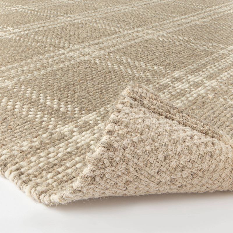 slide 4 of 6, Threshold designed w/Studio McGee 5'x7' Cottonwood Handwoven Plaid Wool/Cotton Area Rug Neutral - Threshold™ designed with Studio McGee: 5x7 Cream Flat Pile Rug, 1 ct