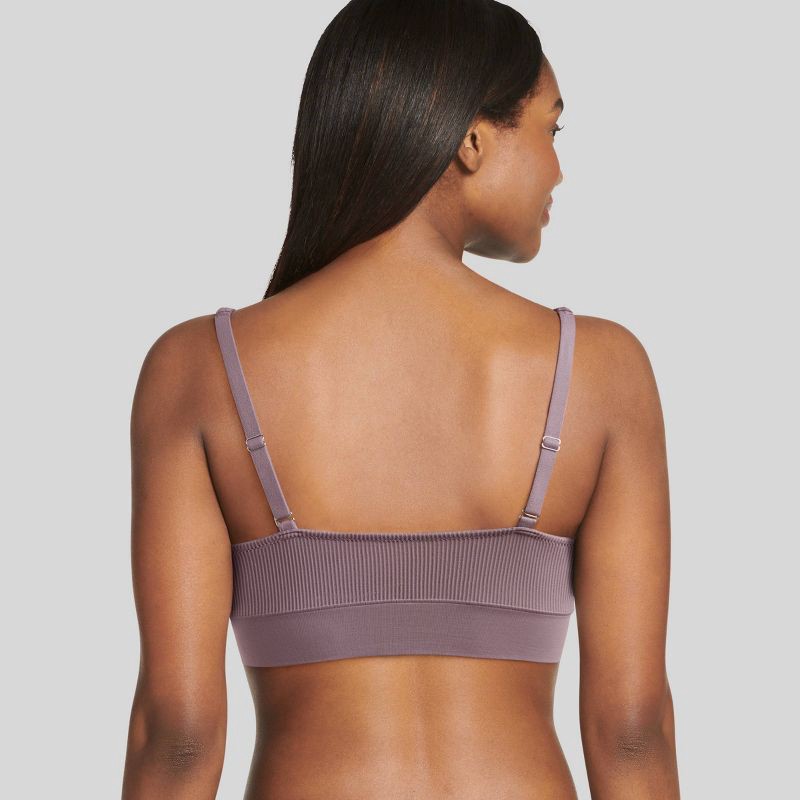 slide 2 of 3, Jockey Generation™ Women's Seamfree® Light Support Rib Bralette - Twilight Sands XL: Wireless, Padded, Pullover, 1 ct