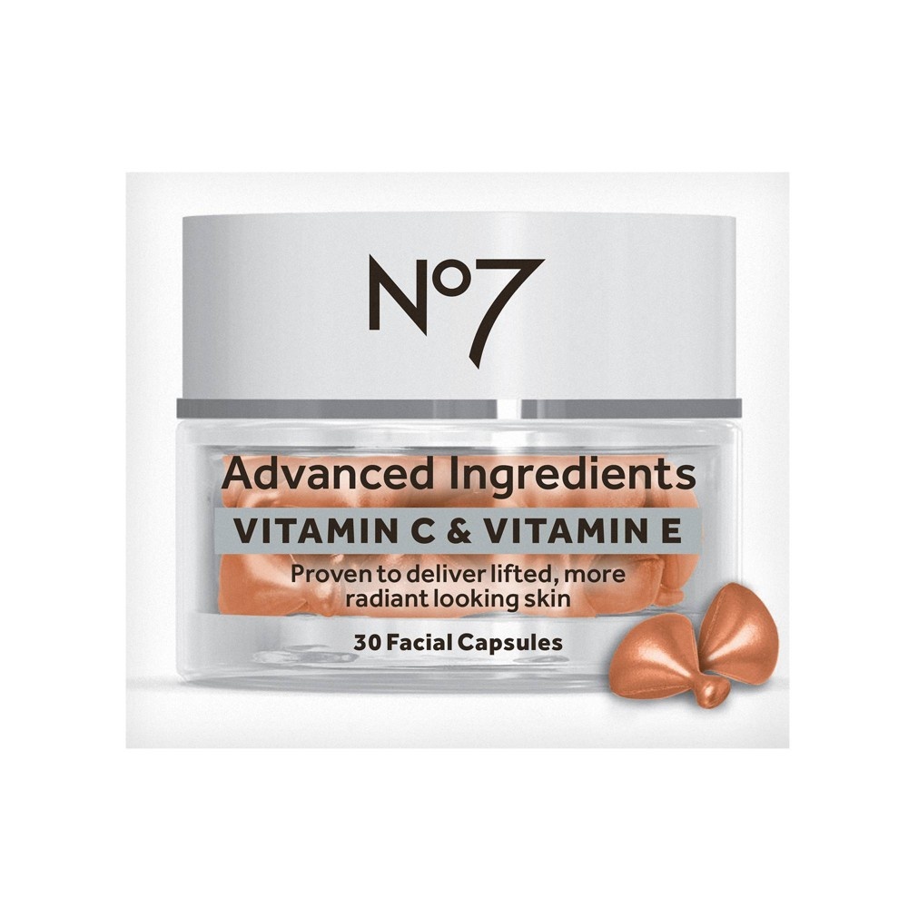 slide 6 of 8, No7 Advanced Ingredients Vitamin C & Vitamin E Facial Capsules - 30ct, 30 ct