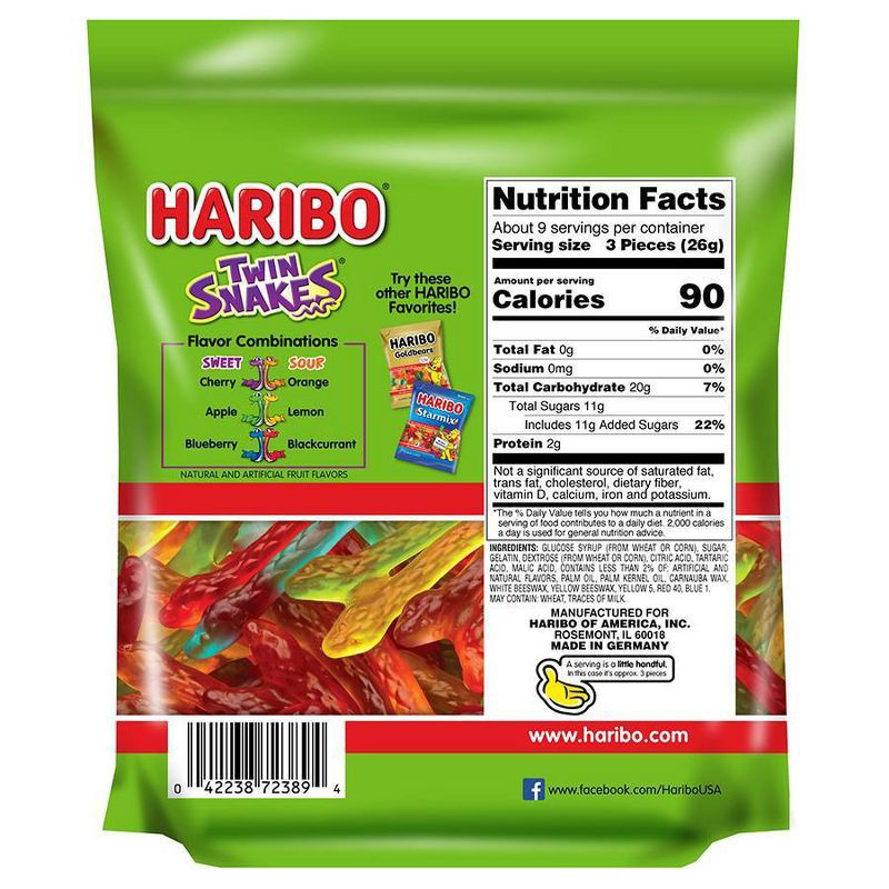 slide 2 of 2, Haribo Twin Snakes - 8.3oz, 8.3 oz