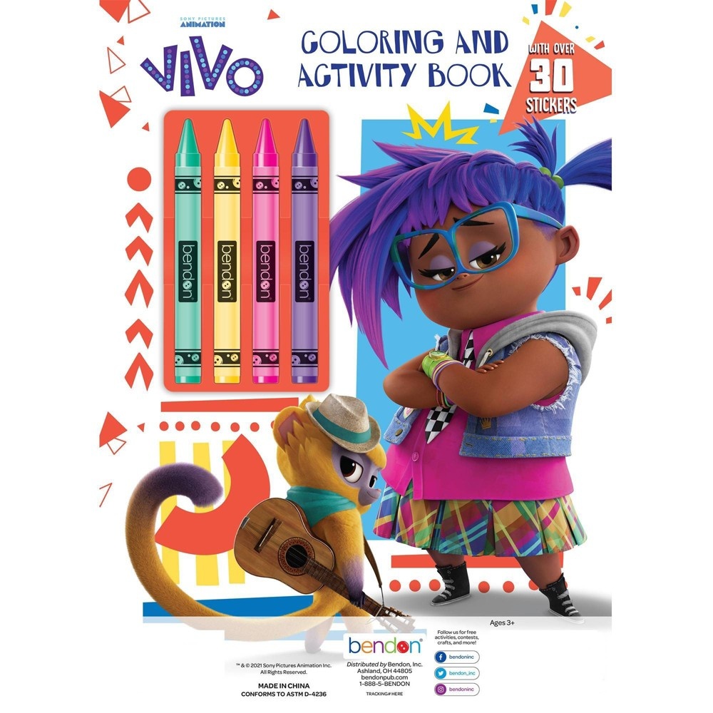 slide 2 of 3, Bendon Vivo Coloring Book with Crayons, 1 ct