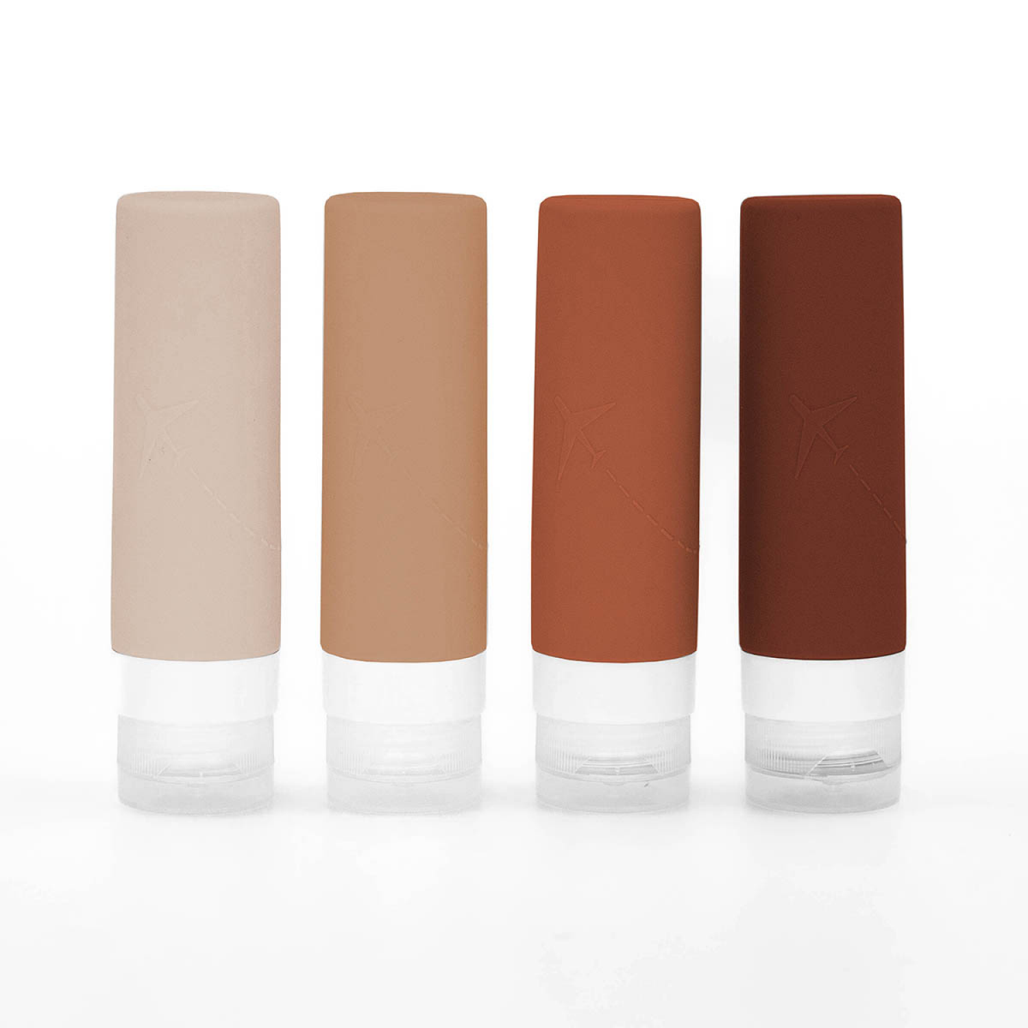 slide 1 of 4, Mytagalongs Mta 4Pc Silicone Travel Bottles, 4 ct