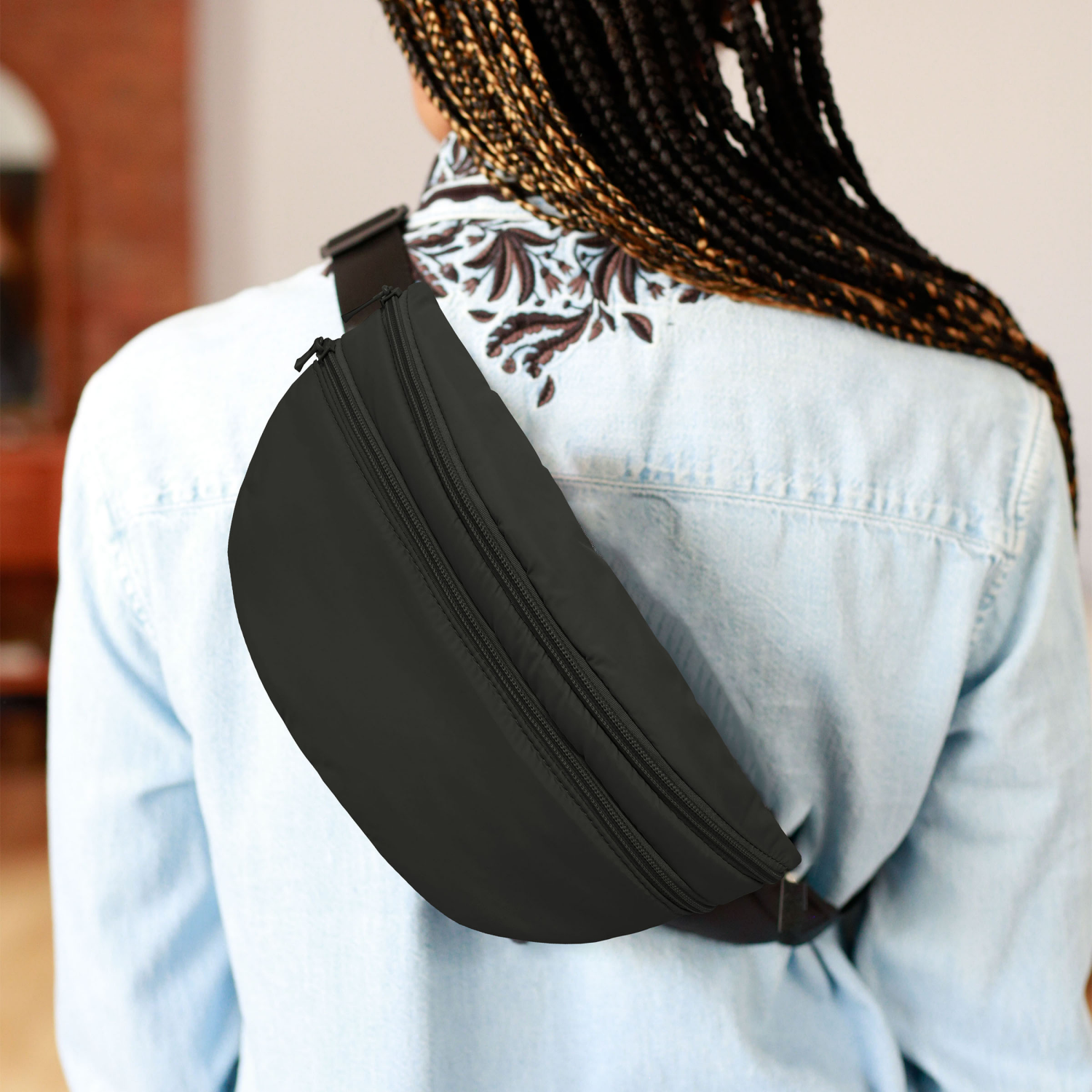 slide 2 of 2, MYTAGALONGS Mine, Waist Pack, 12 in x 7 in x 1 in, Black, 12 in x 7 in