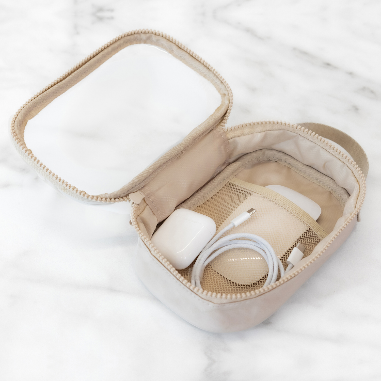 slide 3 of 4, MYTAGALONGS Mine Clarity Organizing Case, 5 in x 7.5 in x 2.5 in, Cream, 1 ct