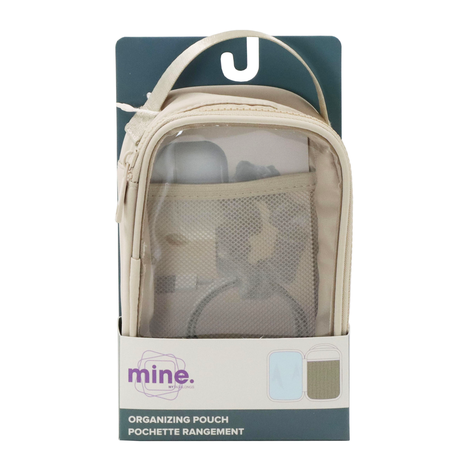 slide 4 of 4, MYTAGALONGS Mine Clarity Organizing Case, 5 in x 7.5 in x 2.5 in, Cream, 1 ct