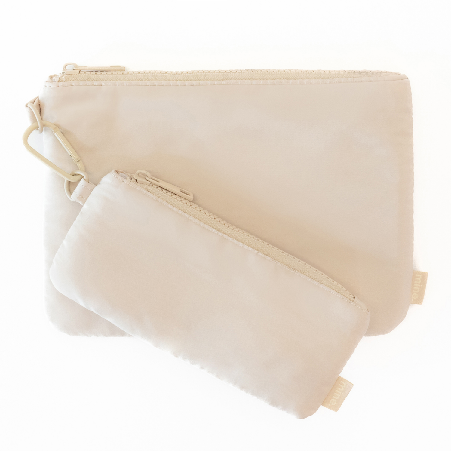 slide 2 of 4, MYTAGALONGS Mine, Set Of Two Organizing Pouches, 9.5 In X 6.75 In X 0.5 In, Cream, 1 ct