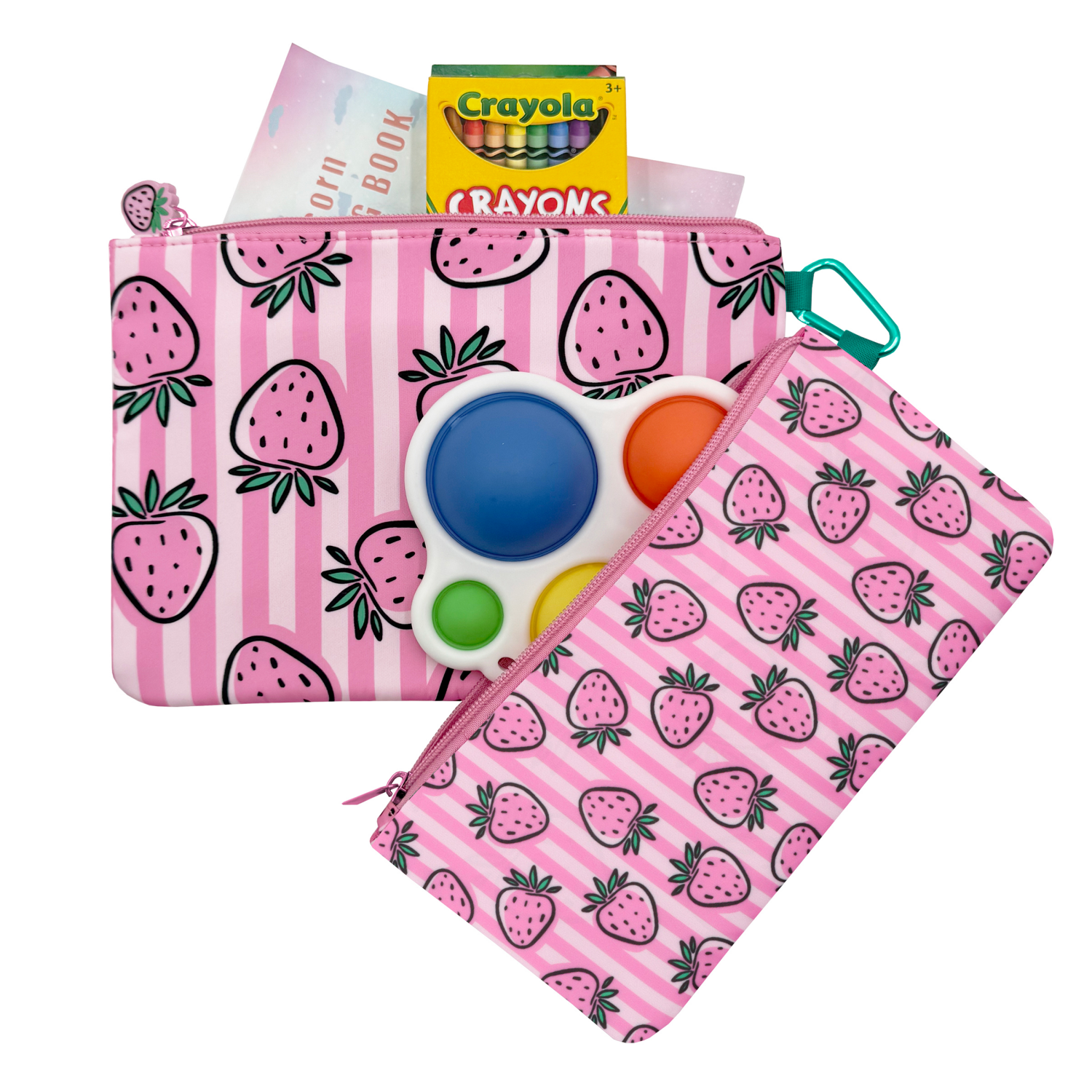slide 4 of 4, MYTAGALONGS Mini Mine, Set Of Two Organizing Pouches, 9.5 In X 7 In X 0.5 In, Pink, 1 ct