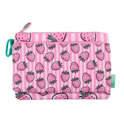 MYTAGALONGS Mini Mine, Set Of Two Organizing Pouches, 9.5 In X 7 In X 0.5 In, Pink