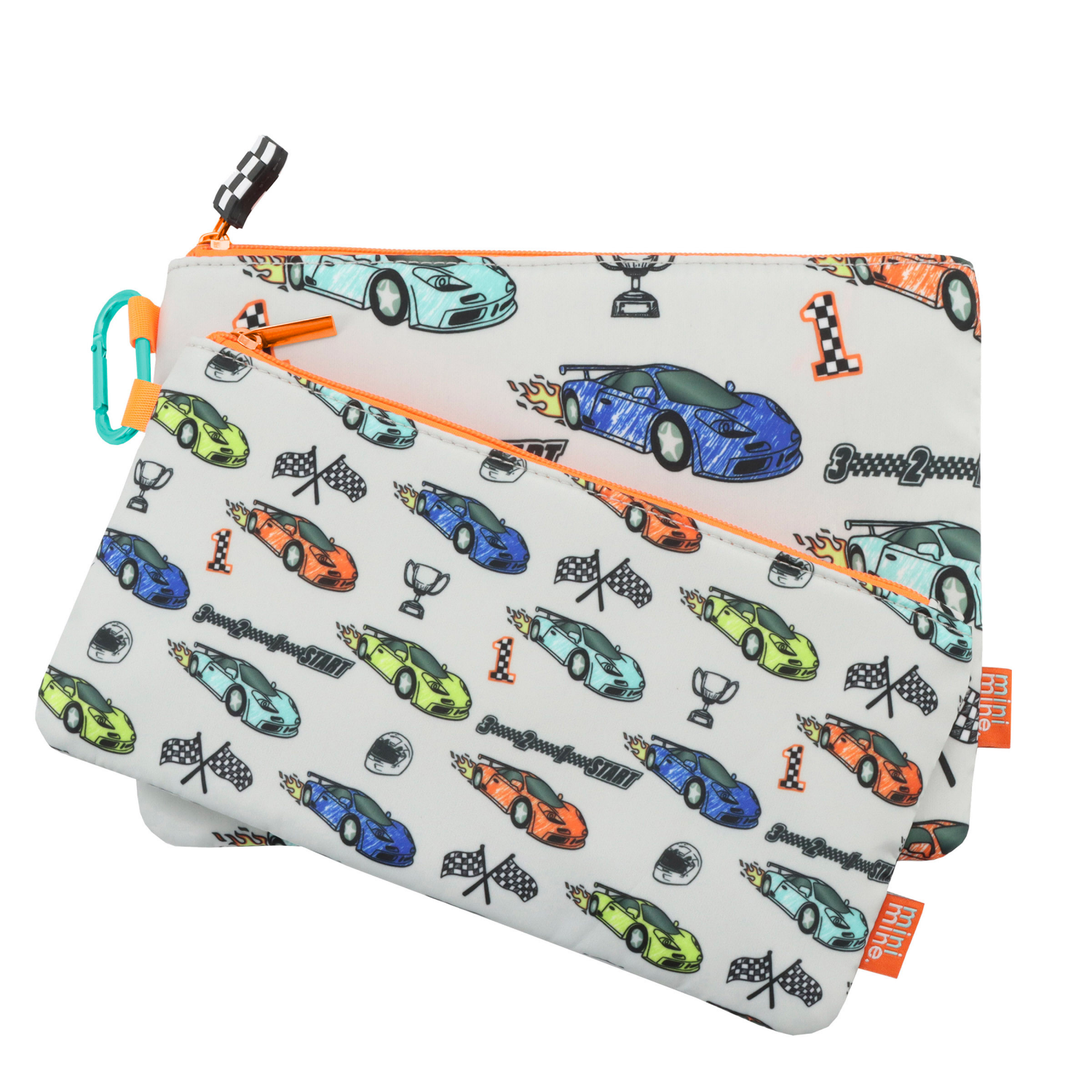 slide 2 of 3, MYTAGALONGS Mini Mine, Set Of Two Organizing Pouches, 9.5 In X 7 In X 0.5 In, Grey, 1 ct