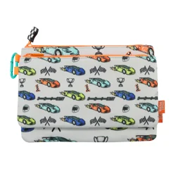 MYTAGALONGS Mini Mine, Set Of Two Organizing Pouches, 9.5 In X 7 In X 0.5 In, Grey