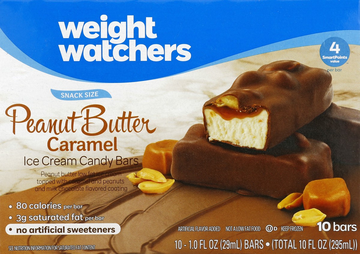 slide 4 of 4, Weight Watchers Snack Size Peanut Butter Caramel Ice Cream Bars, 10 fl oz