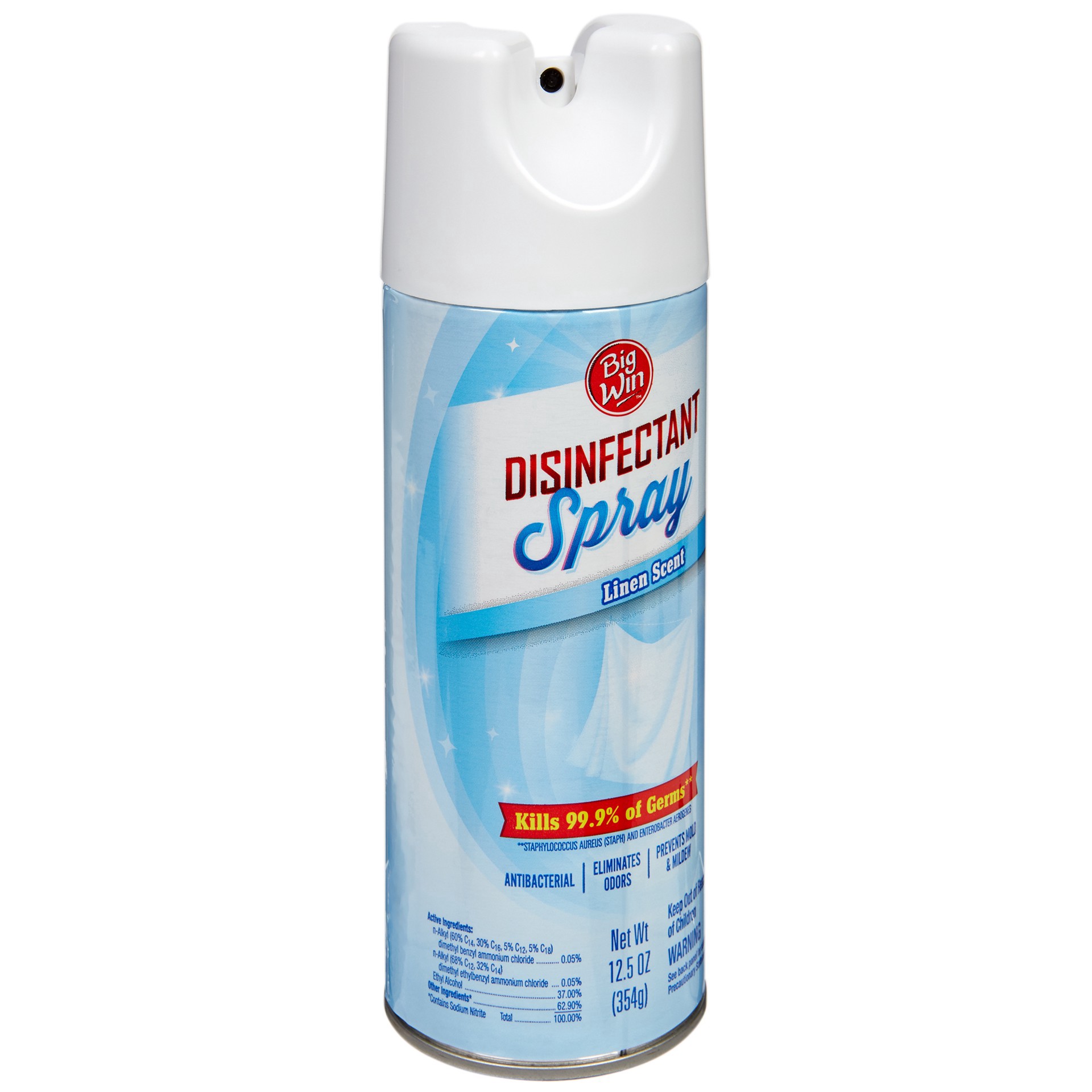 slide 3 of 3, Big Win Disinfecting Spray, Linen Scent, 12.5 oz