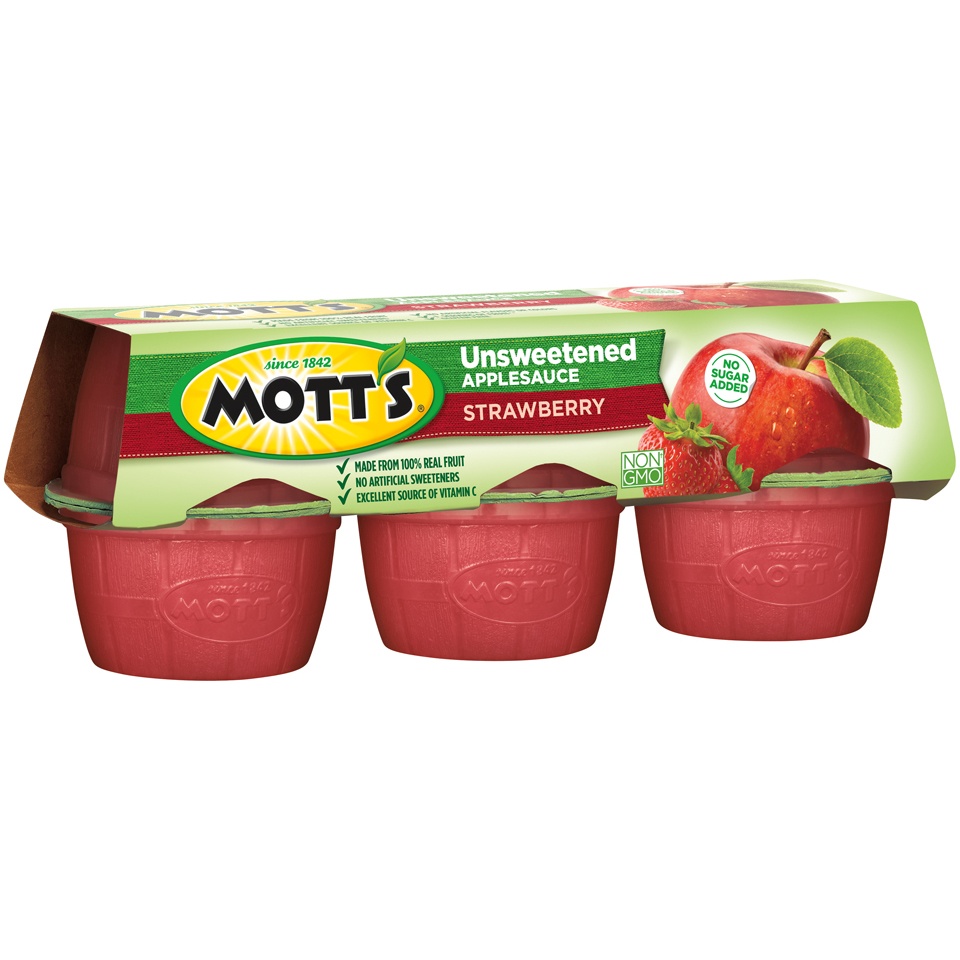 slide 2 of 3, Mott's Healthy Harvest Summer Strawberry Applesauce, 6 ct; 3.9 oz